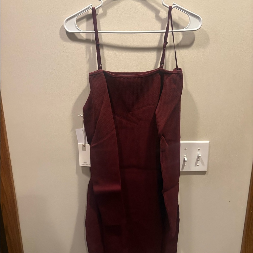 Good American Long Sleeve Burgundy Dress - Picture 7 of 8